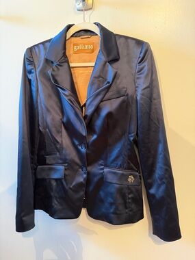 Galliano / Ittierre Women's Satin Navy Blazer